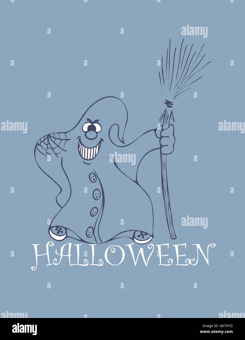 Origines de l'halloween avec ghost Illustration de Vecteur