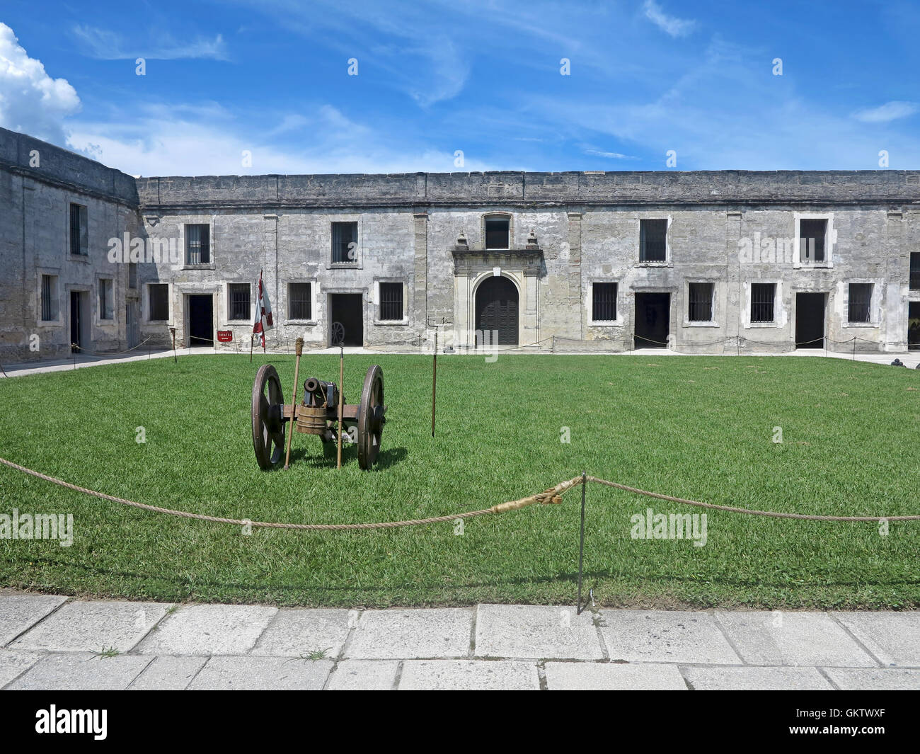 L'intérieur du Castillo de San Marcos Fort à St Augustine, en Floride. Banque D'Images