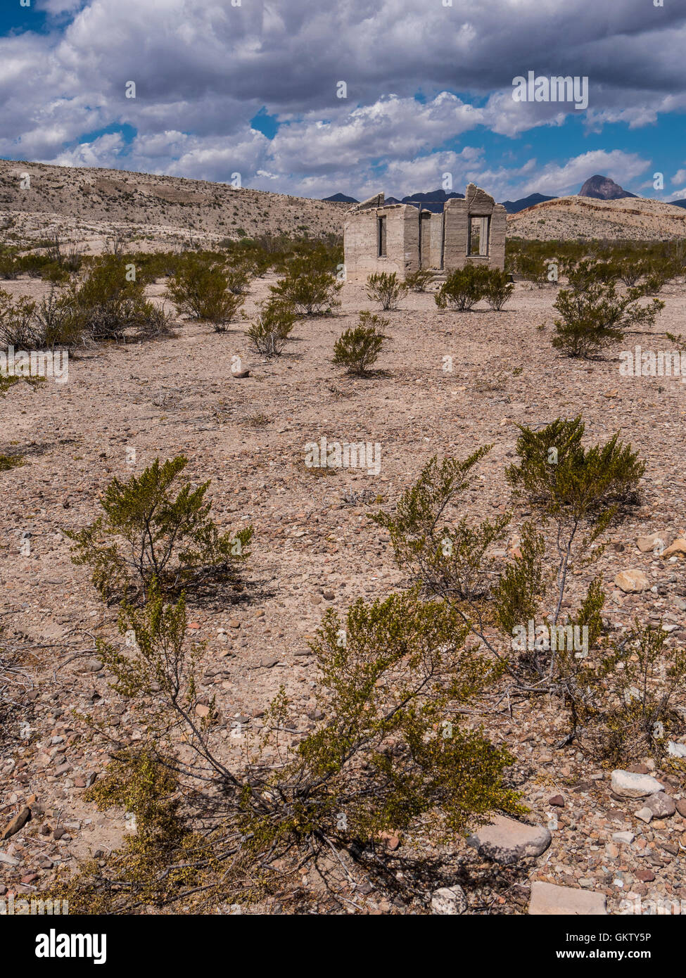 La maison du surintendant, Mine Mine Mariscal, chemin River, Big Bend National Park, Texas. Banque D'Images