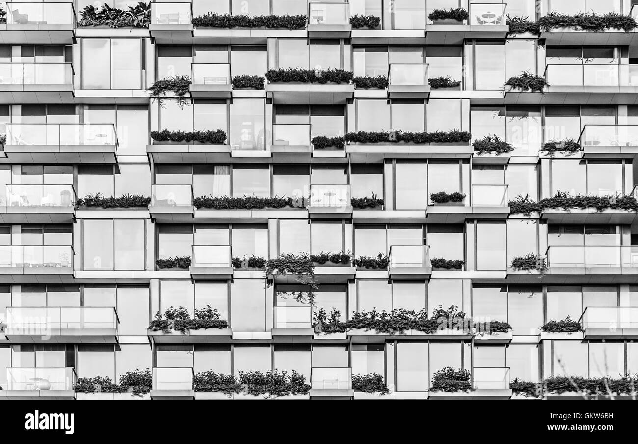 Une vue abstraite d'un développement du logement moderne dans Central Park, Sydney intérieure Banque D'Images