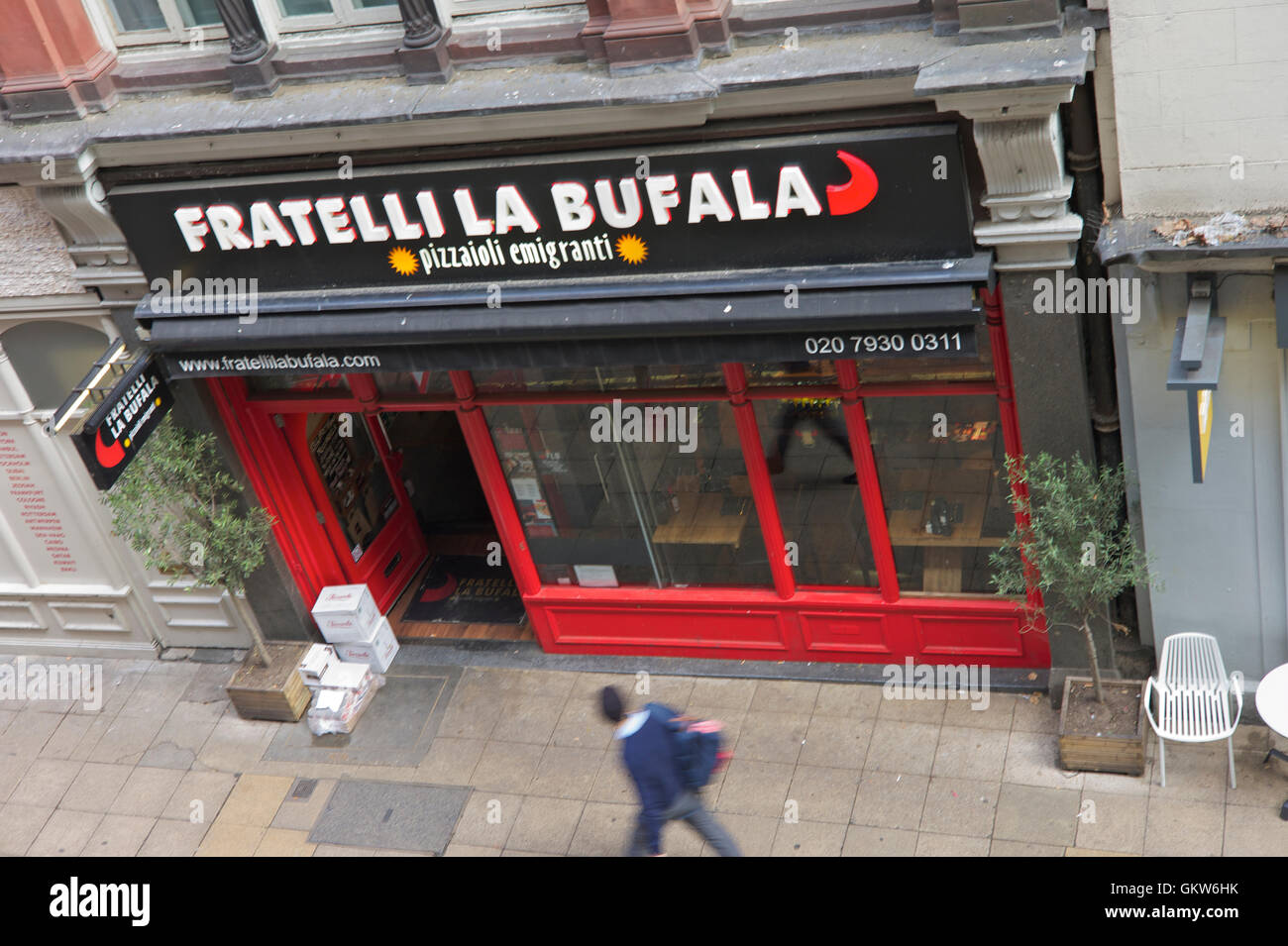 Fratelli La Bufala pizza London UK Banque D'Images