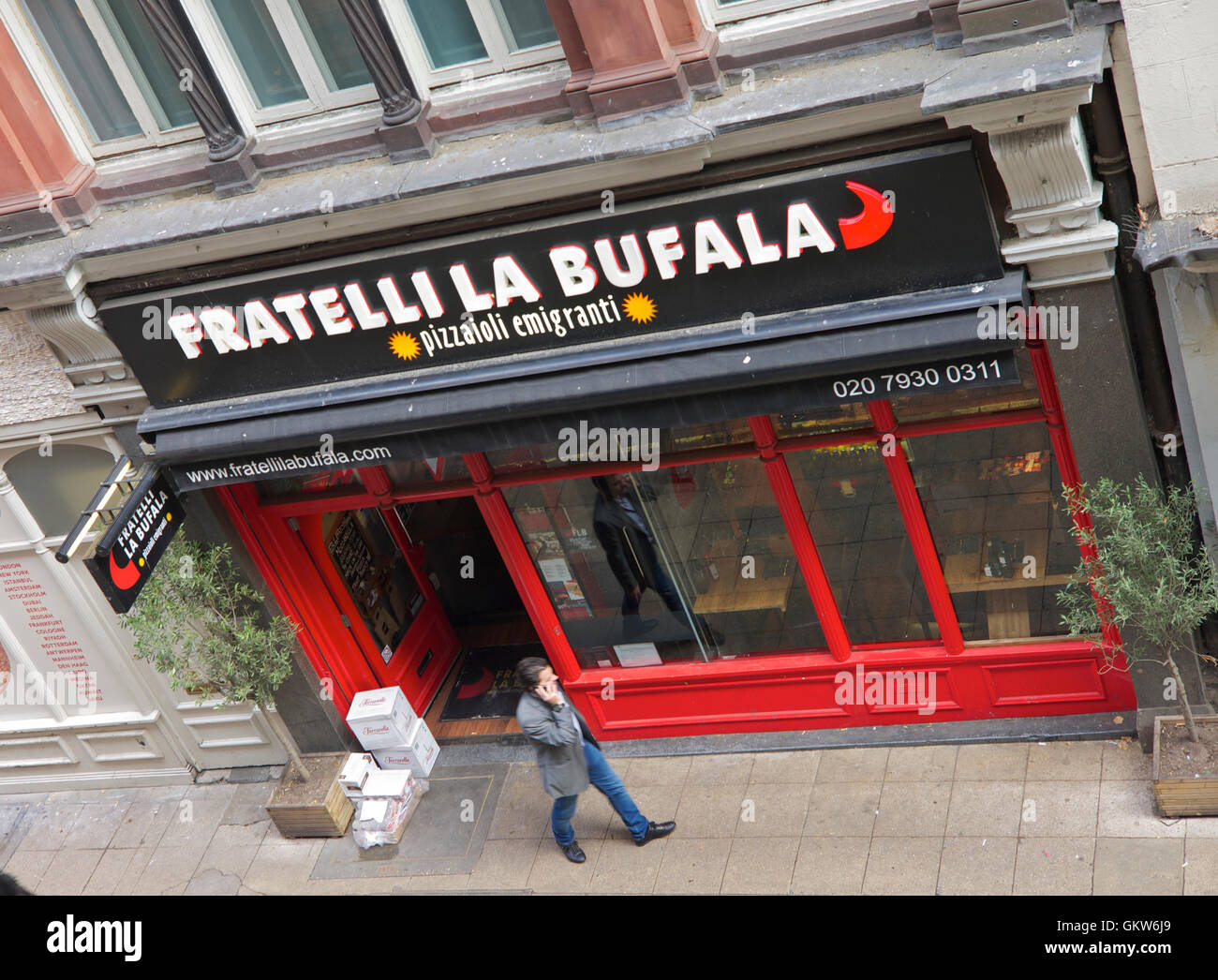 Fratelli La Bufala pizza London UK Banque D'Images