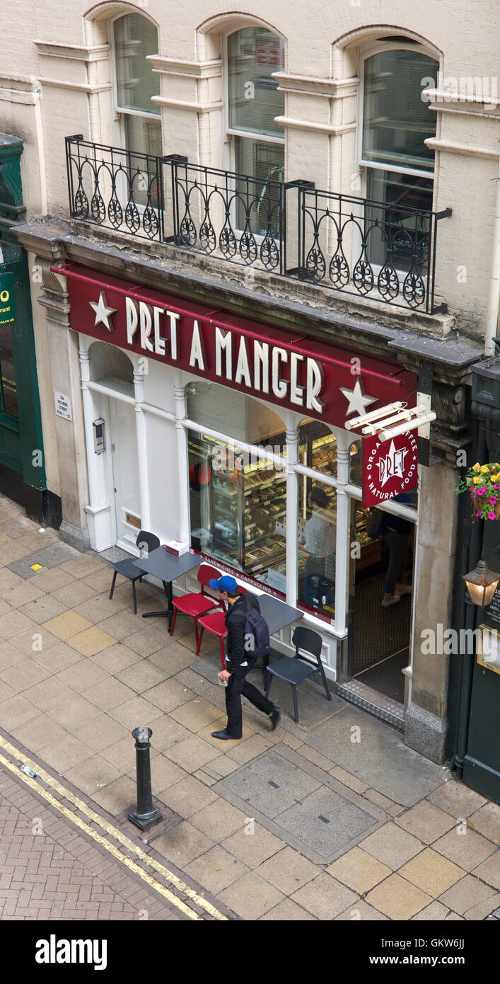 "Pret a manger" boutique, Villiers Street, London UK Banque D'Images
