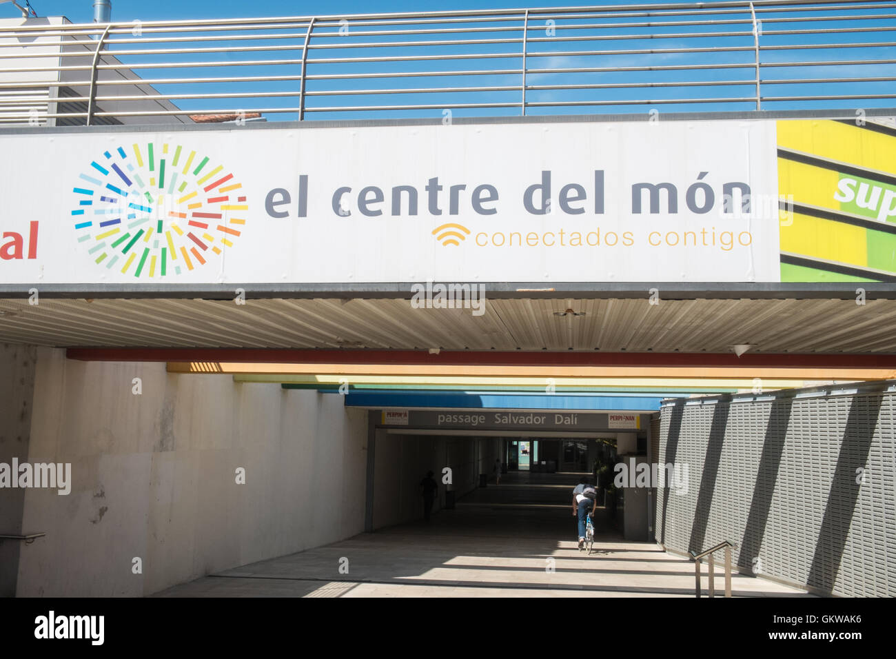 Perpignan Gare centrale principale, au sud de la France.nommé par le peintre Salvador Dali comme centre de l'Univers. Banque D'Images