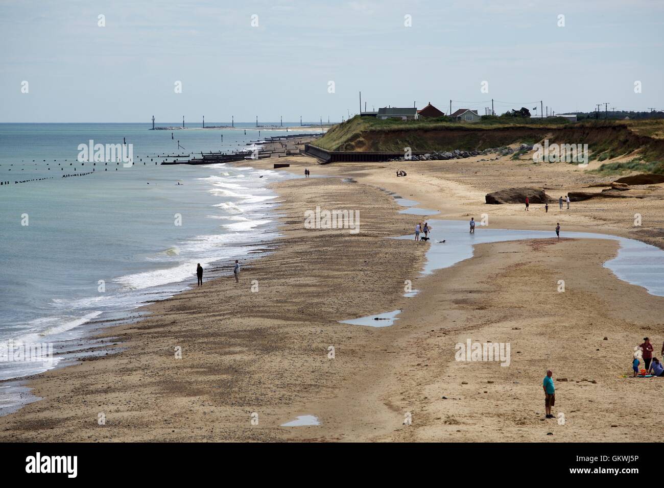 Happisburgh beach à Norfolk. Banque D'Images