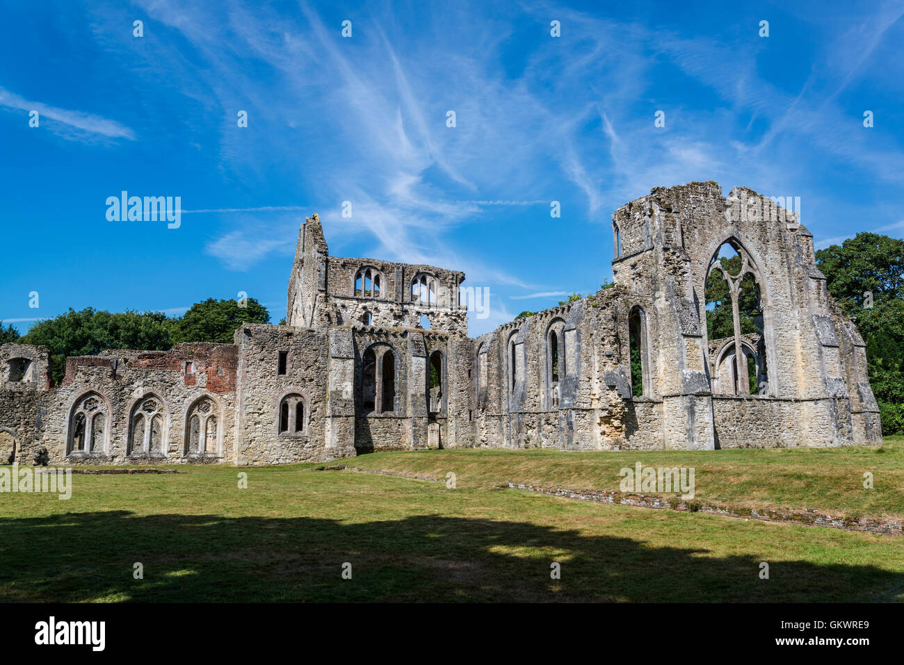 Abbaye de Netley, les ruines d'un monastère médiéval du 13ème siècle, près de Southampton, Hampshire, England, UK Banque D'Images