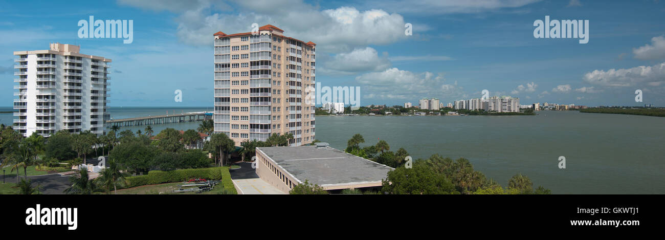 Une vue panoramique de Lover's Key, au sud de Fort Myers Beach dans le sud-ouest de la Floride, USA. Banque D'Images