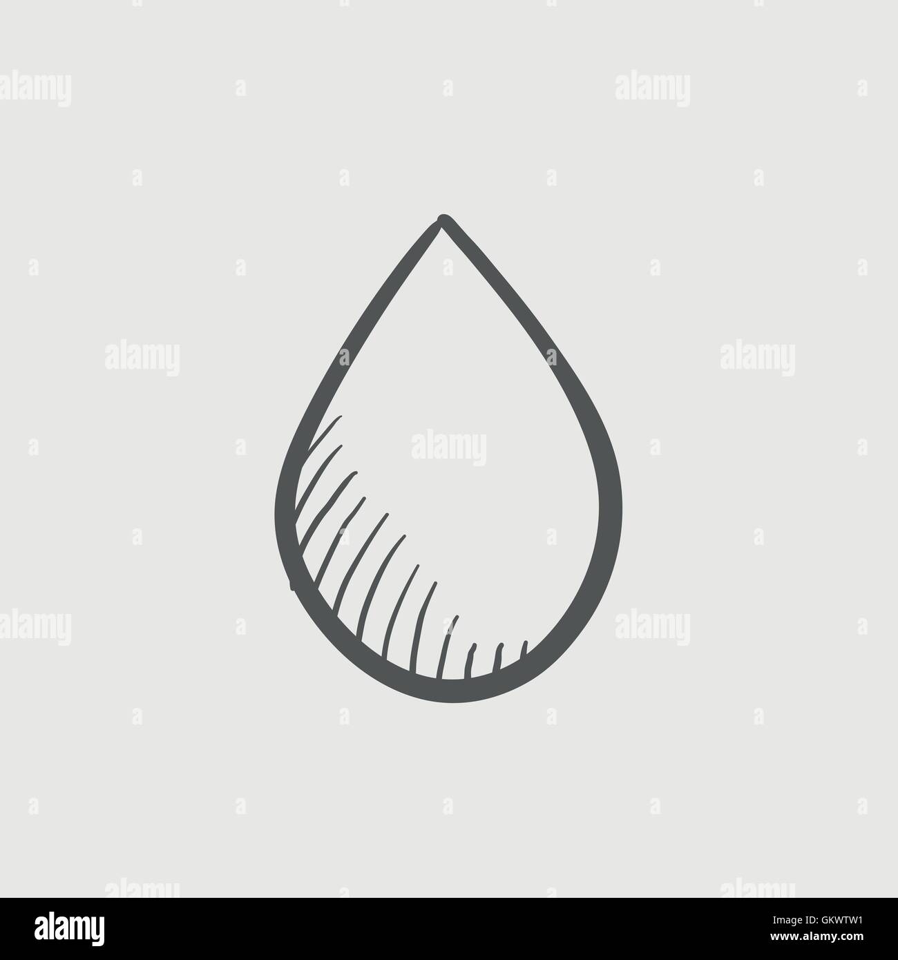 Goutte d'eau l'icône esquisse Illustration de Vecteur