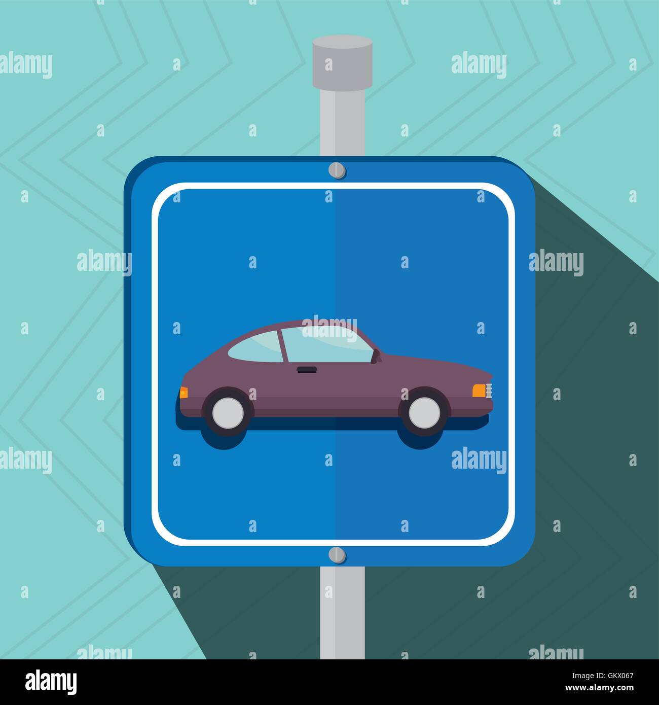 Avis symbole de stationnement Illustration de Vecteur