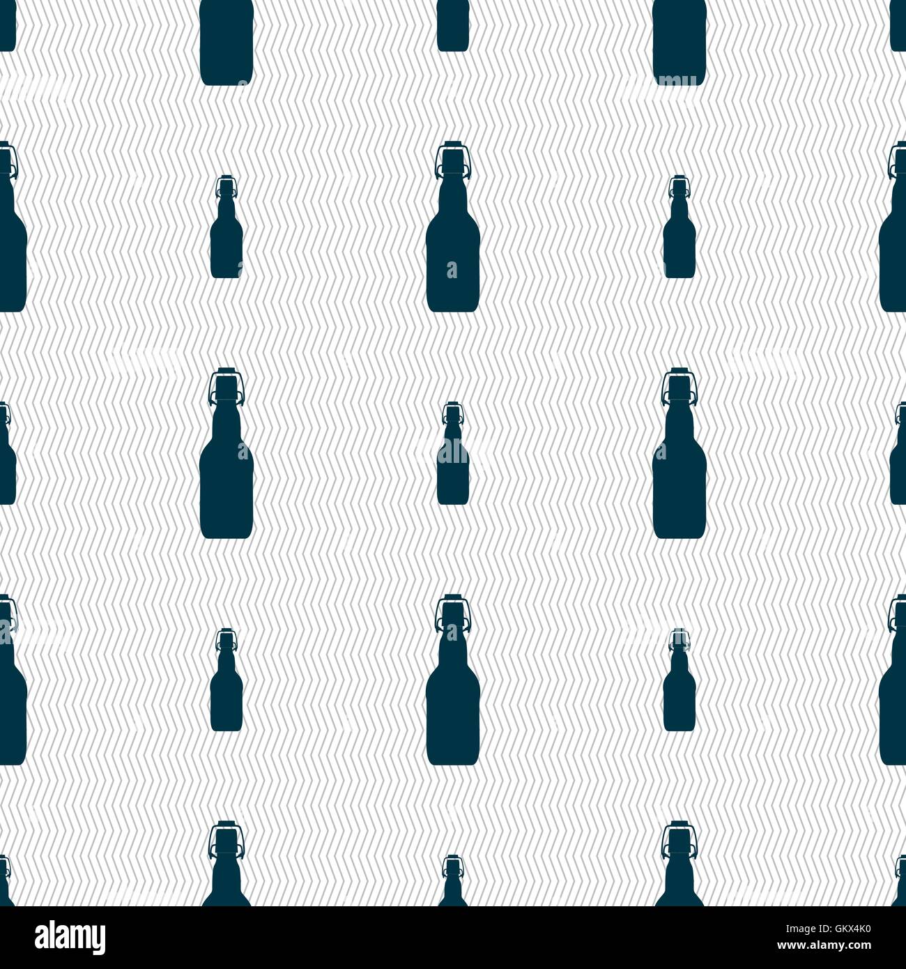 Icône bouteille signe. Motif géométrique transparente avec la texture. Vector Illustration de Vecteur