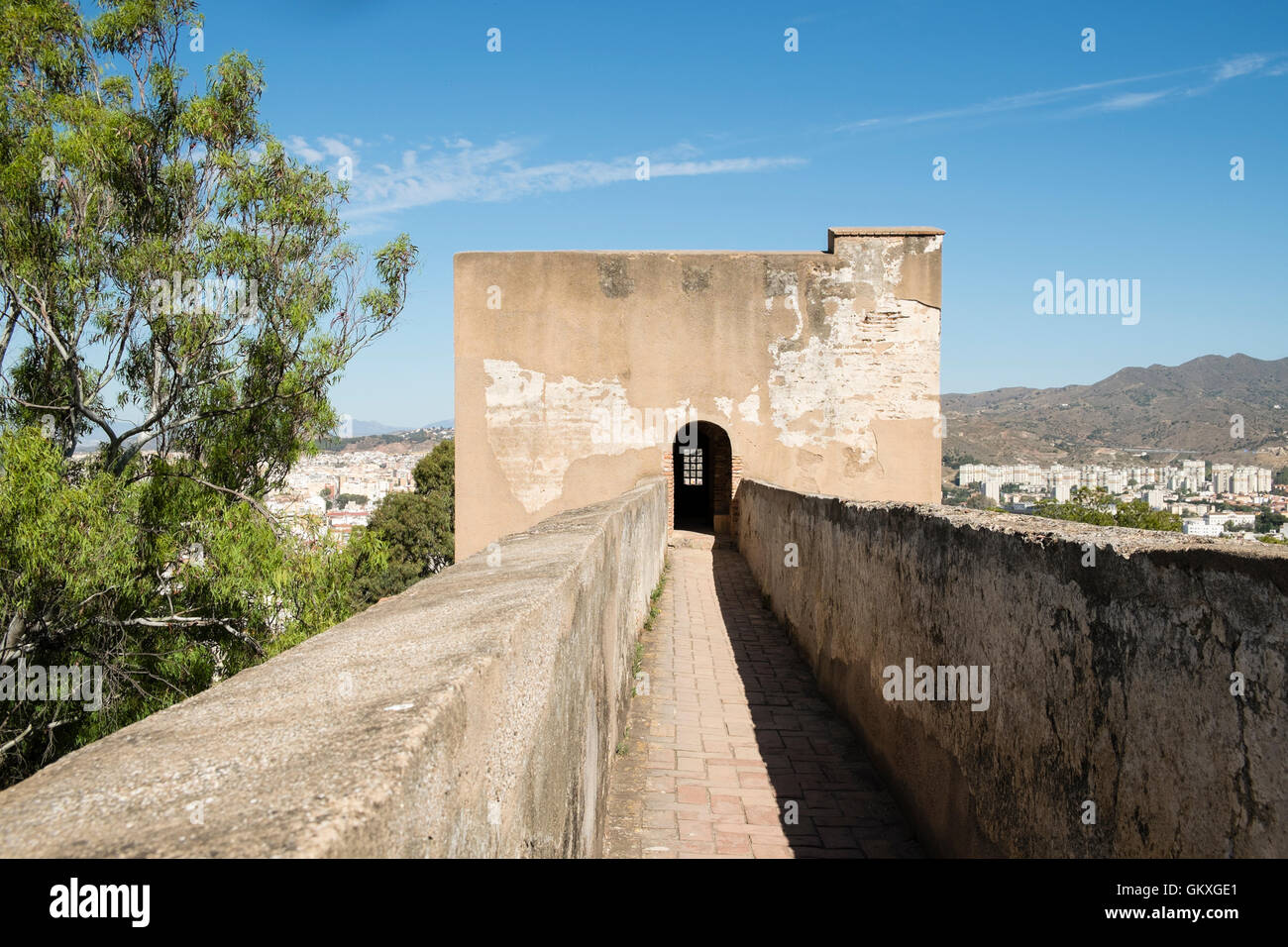 L'Alcazaba de Malaga, Andalousie Espagne Banque D'Images