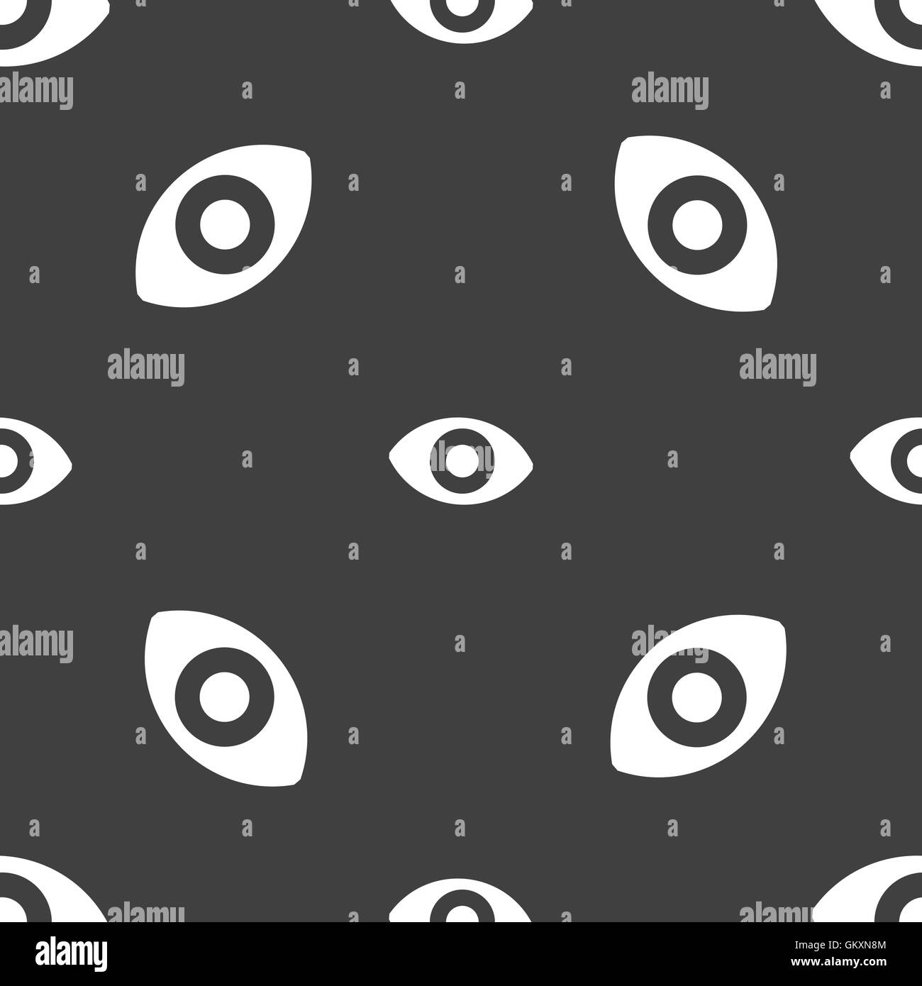 Sixième sens, l'icône oeil signe. Motif transparente sur un fond gris. Vector Illustration de Vecteur
