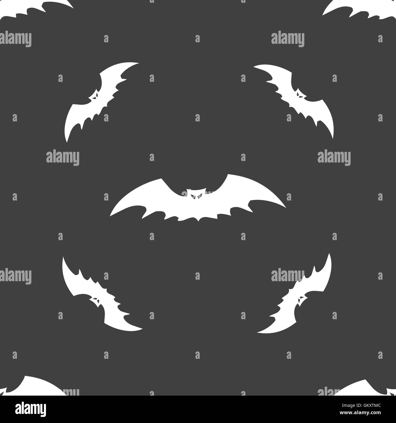 Icône bat signe. Motif transparente sur un fond gris. Vector Illustration de Vecteur