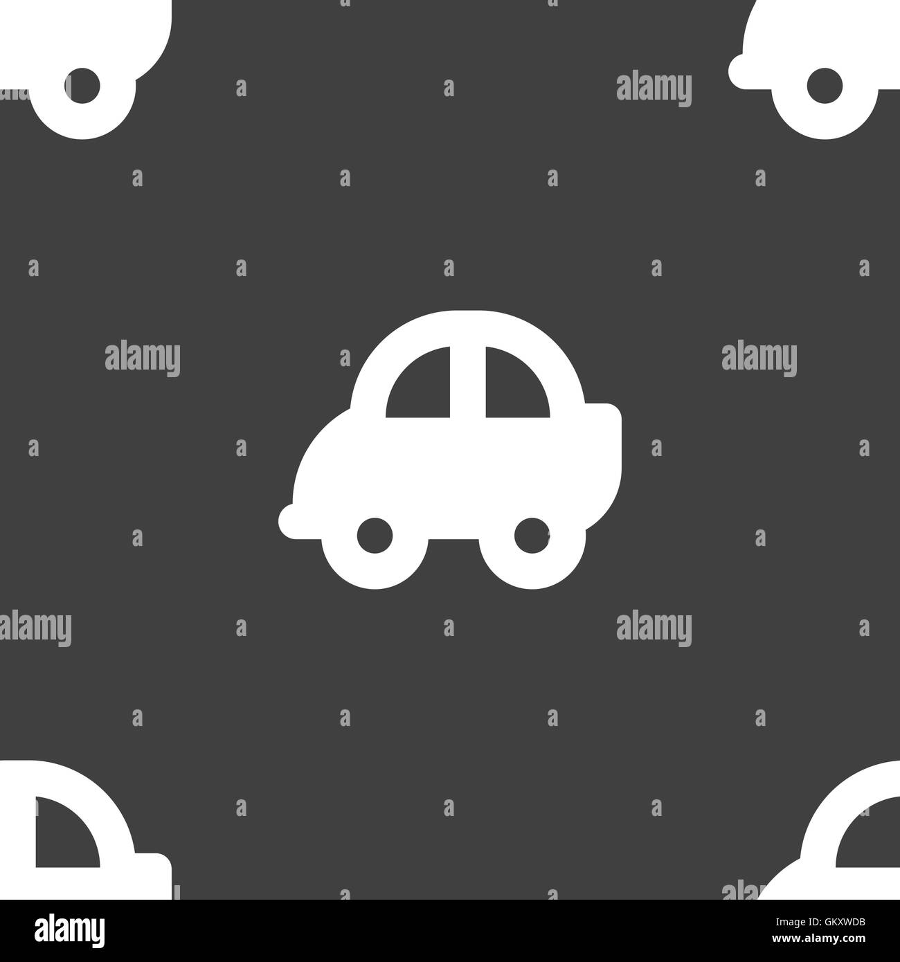 L'icône Auto signe. Motif transparente sur un fond gris. Vector Illustration de Vecteur