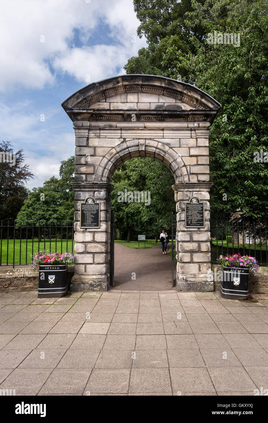 Entrée de la séle Hexham Banque D'Images