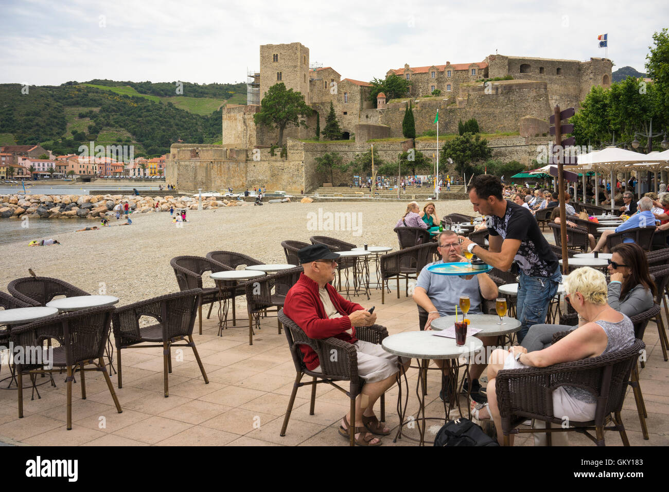Station balnéaire de Collioure, dans le sud de la France Banque D'Images