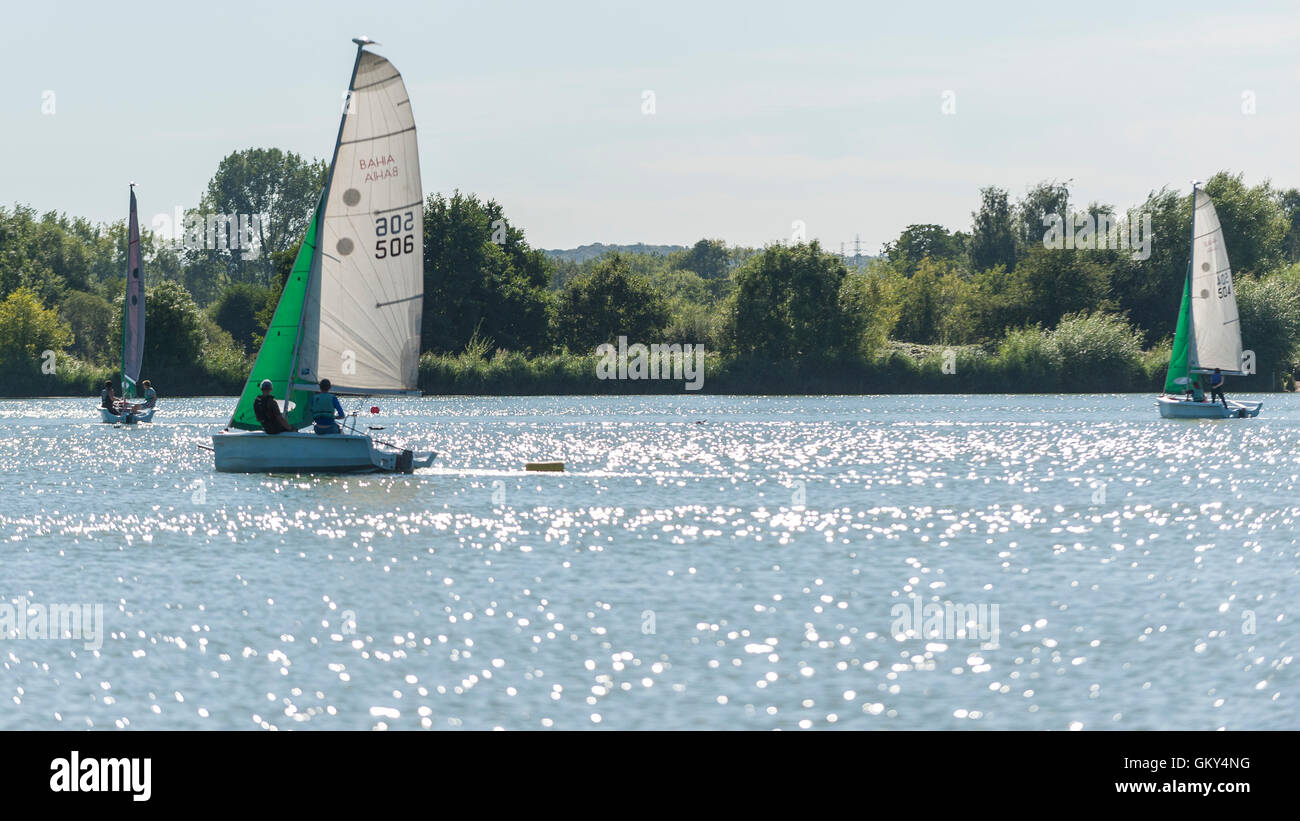 Londres, Royaume-Uni. Août 23, 2016. Des températures de 30C amène les gens à profiter du beau temps à Rickmansworth Aquadrome, au nord-ouest de Londres. Crédit : Stephen Chung/Alamy Live News Banque D'Images
