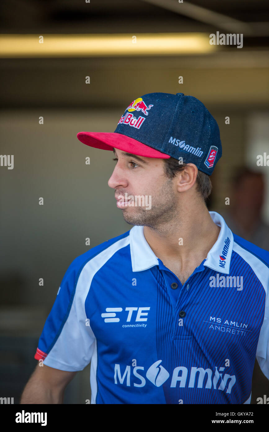 Donington Park, Royaume-Uni. 24 août, 2016. Formule E journée d'essai à Donnington Park Raceway 2016 Crédit : David Holbrook/Alamy Live News Banque D'Images