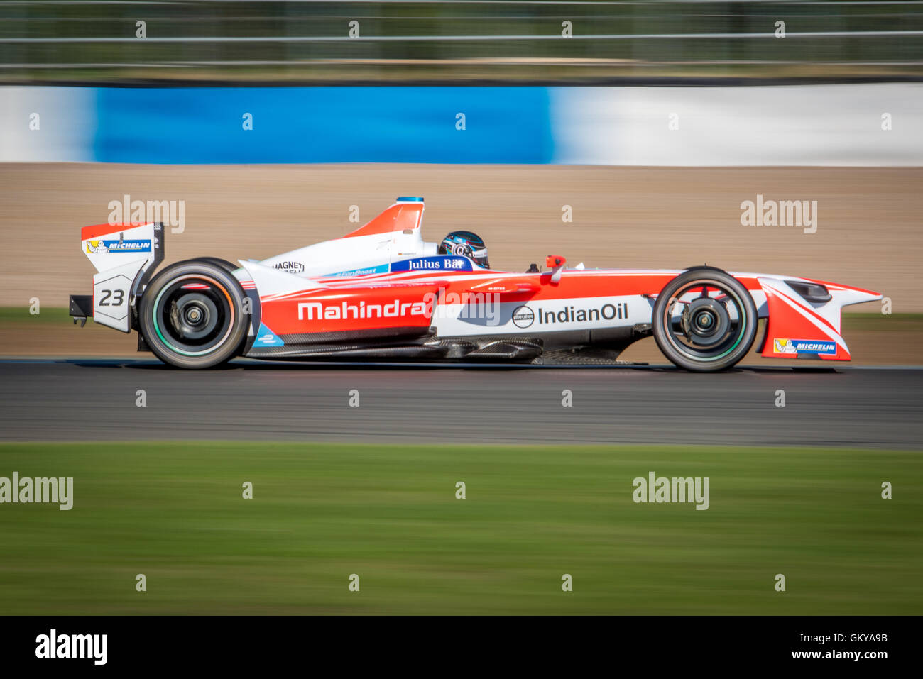 Donington Park, Royaume-Uni. 24 août, 2016. Formule E journée d'essai à Donnington Park Raceway 2016 Crédit : David Holbrook/Alamy Live News Banque D'Images