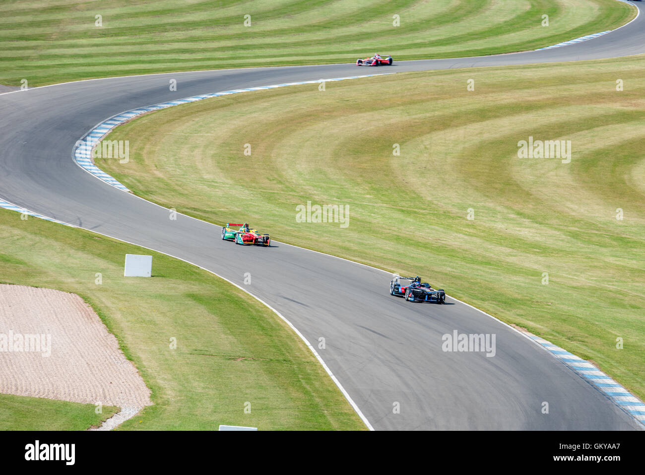 Donington Park, Royaume-Uni. 24 août, 2016. Formule E journée d'essai à Donnington Park Raceway 2016 Crédit : David Holbrook/Alamy Live News Banque D'Images