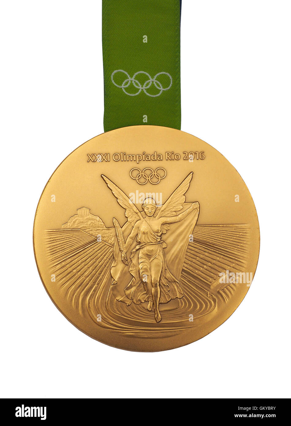 Médaille d'or aux Jeux Olympiques de 2016 à Rio Banque D'Images