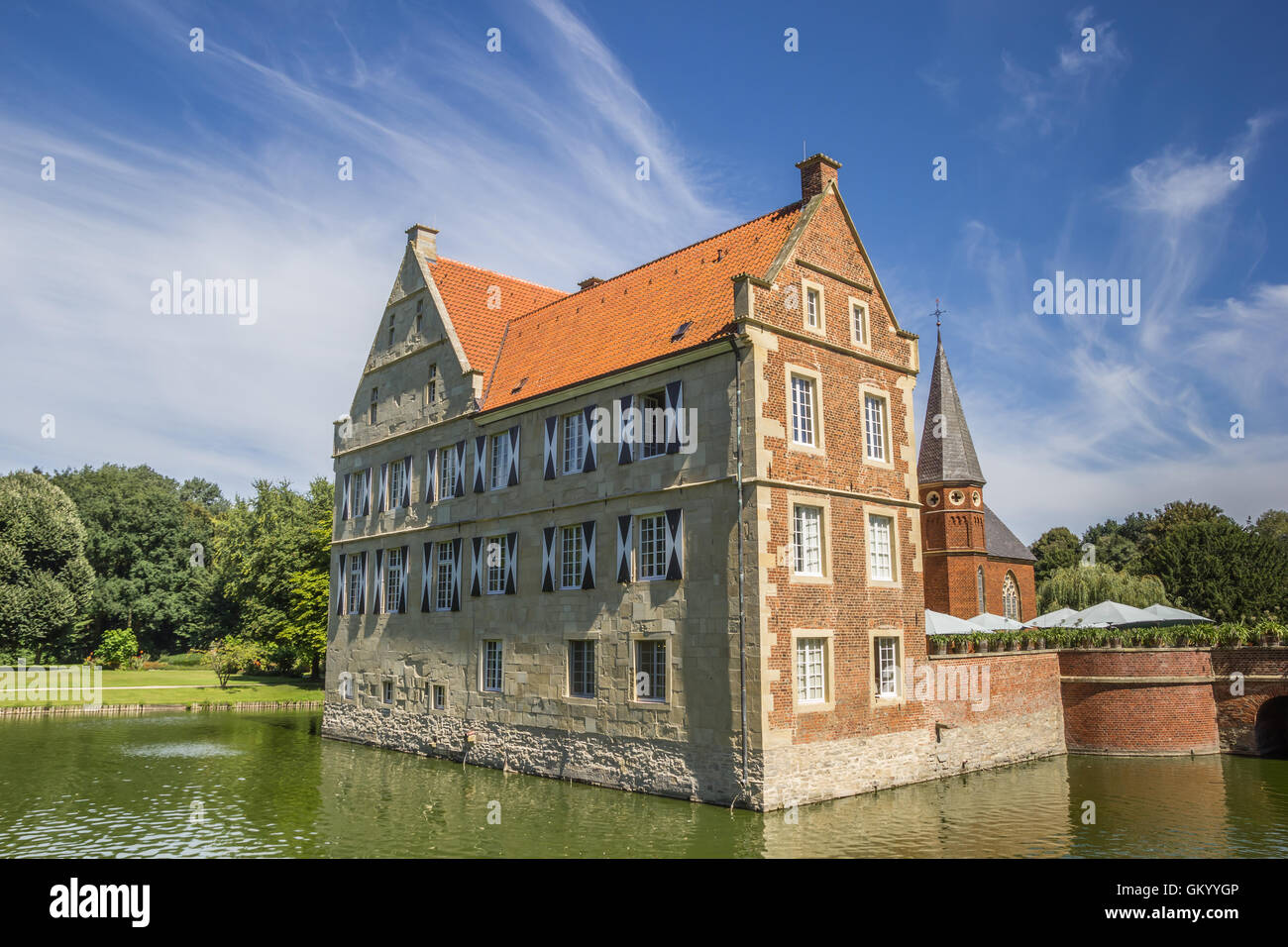 Château de Hulshoff munsterland près de Havixbeck, Allemagne Banque D'Images