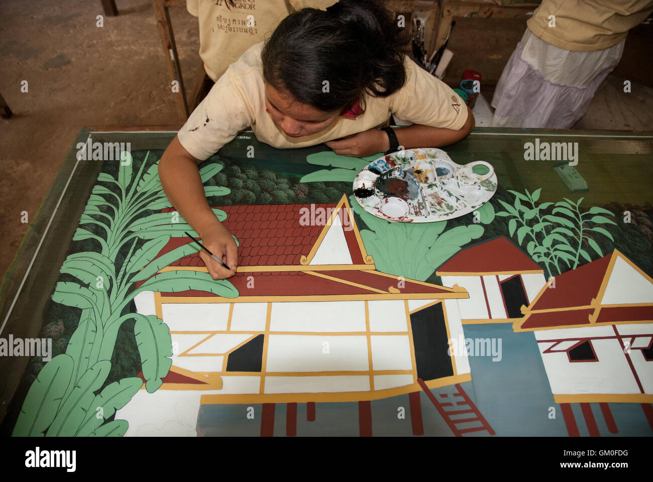 Les Artisans d'Angkor Banque D'Images