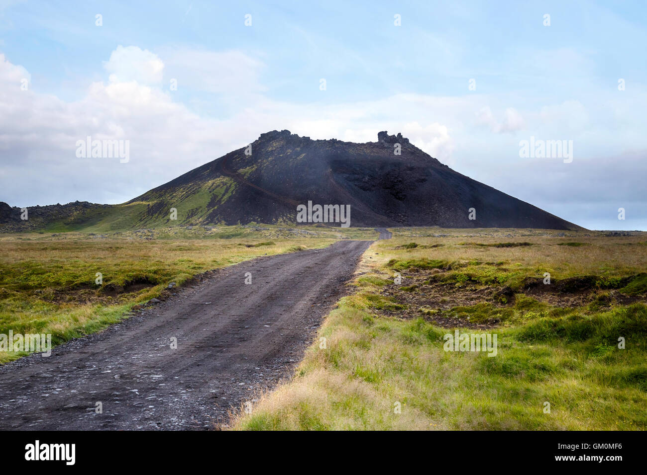 Saxholl, cratère Hellisandur, Islande, de Snæfellsnes Banque D'Images