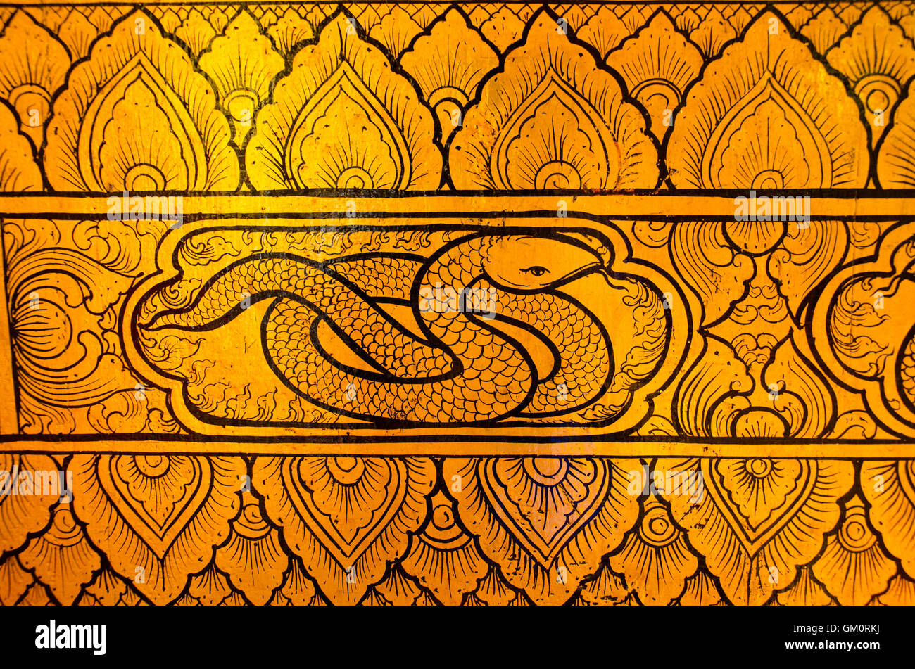 L'art traditionnel thaïlandais snake Banque D'Images