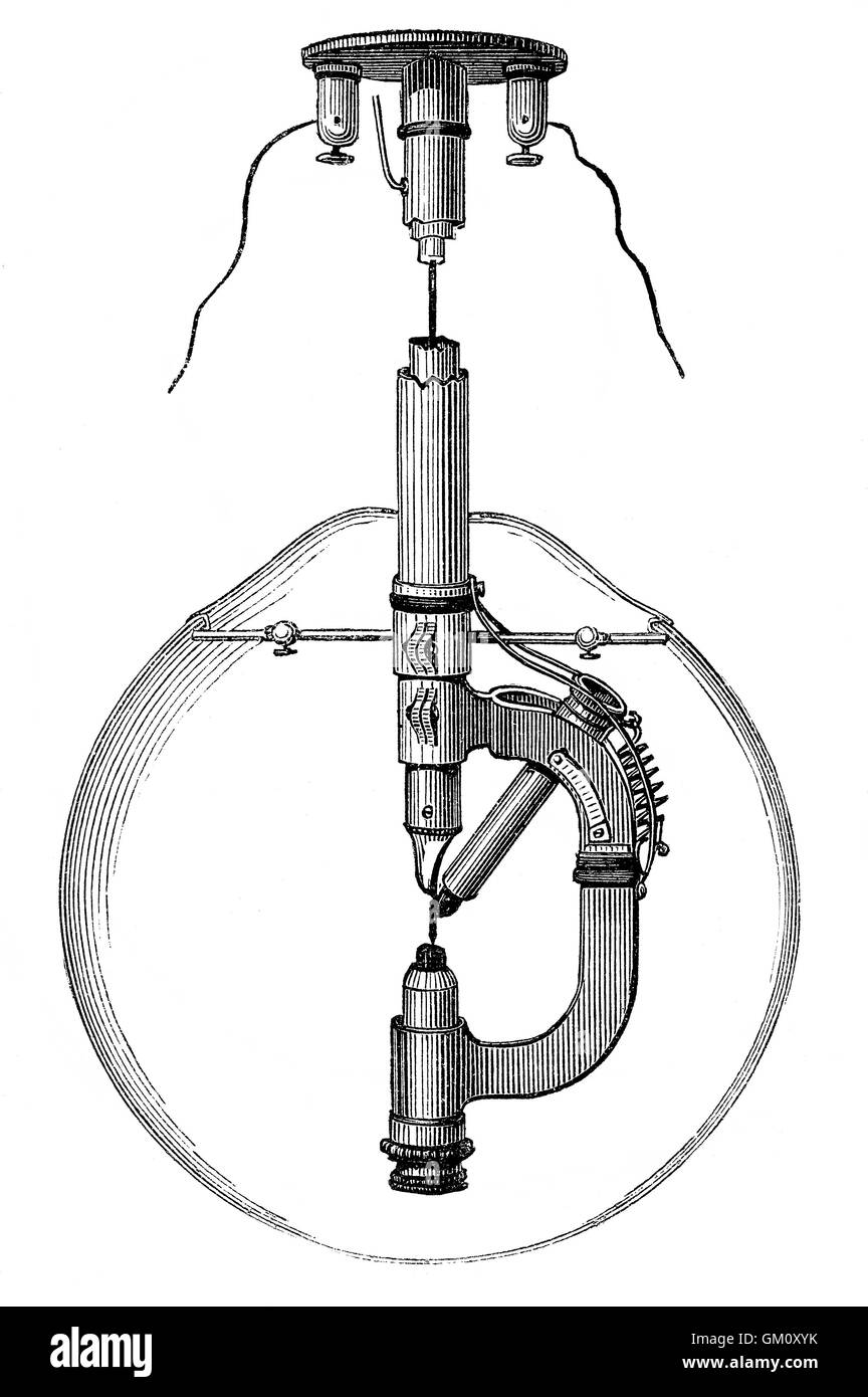 La fage'sche lampe, par E. Reynier, un inventeur français Banque D'Images