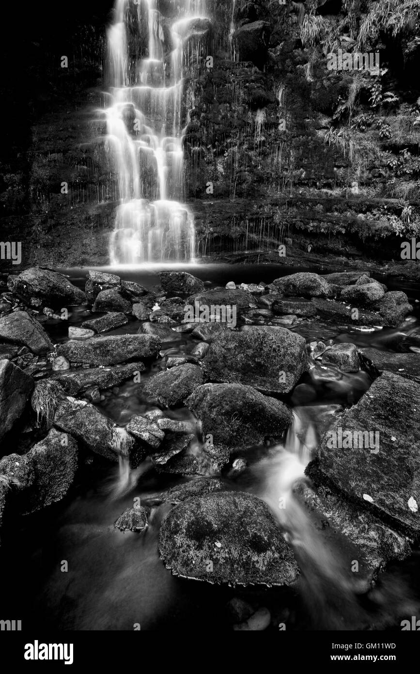 Cascade noire Clough Peak District Banque D'Images