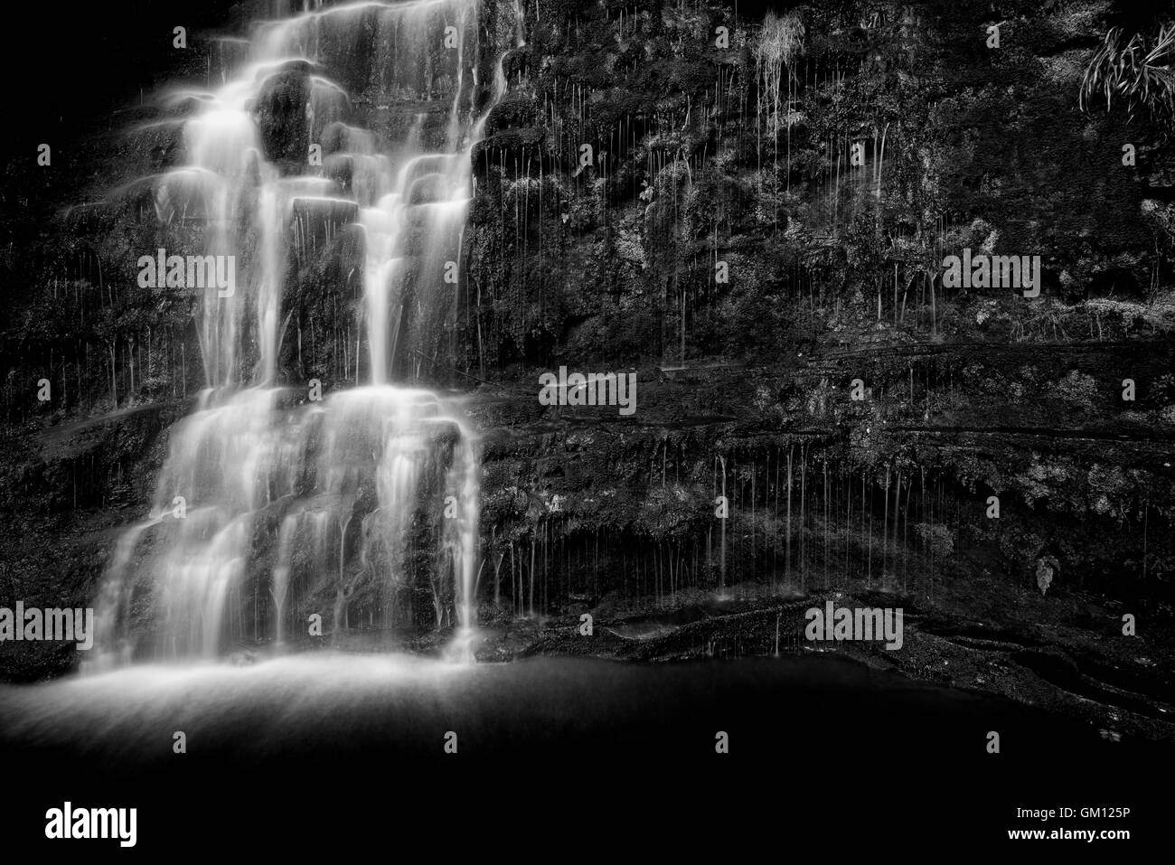 Cascade noire Clough Peak District Banque D'Images