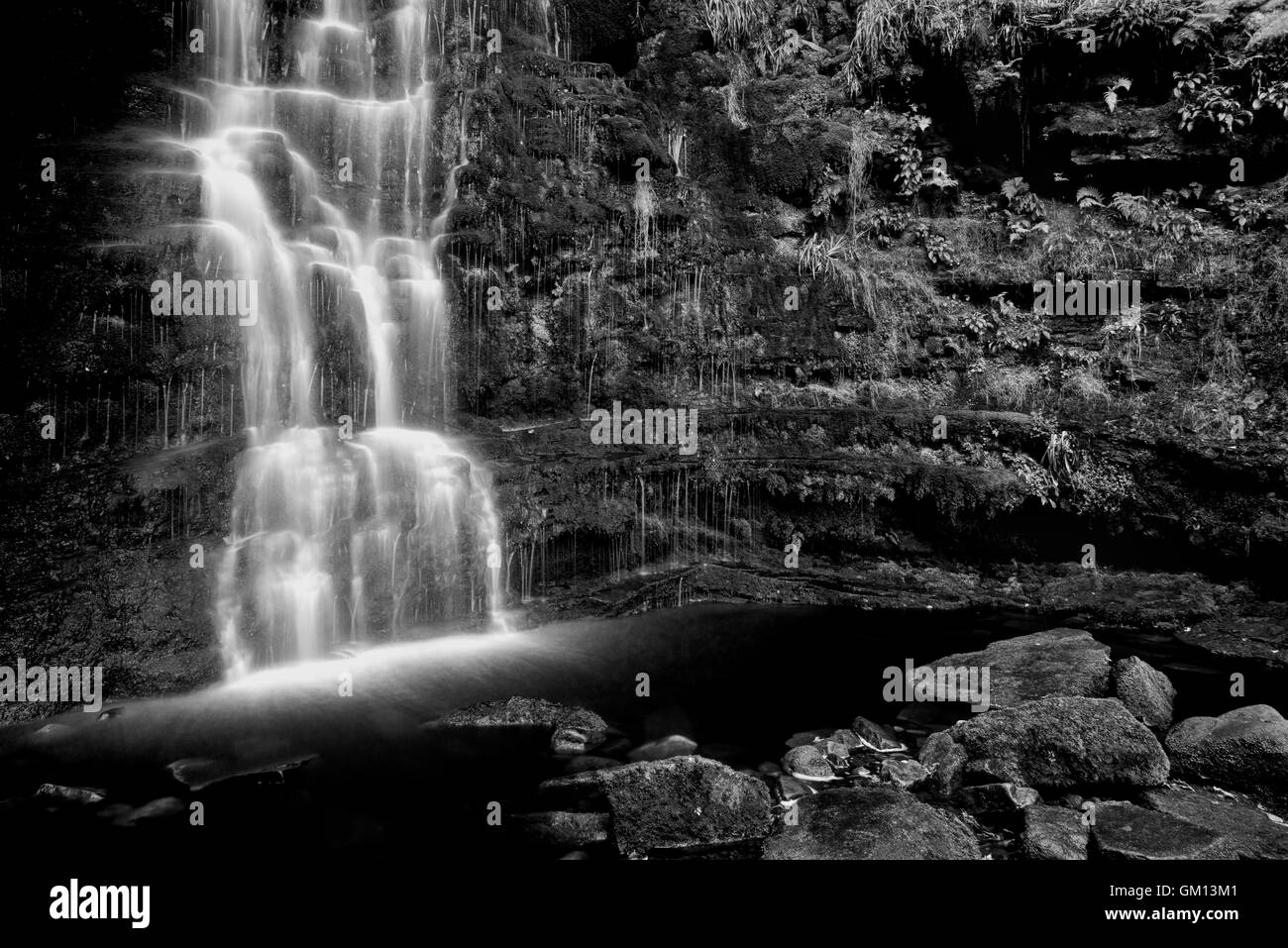 Cascade noire Clough Peak District Banque D'Images