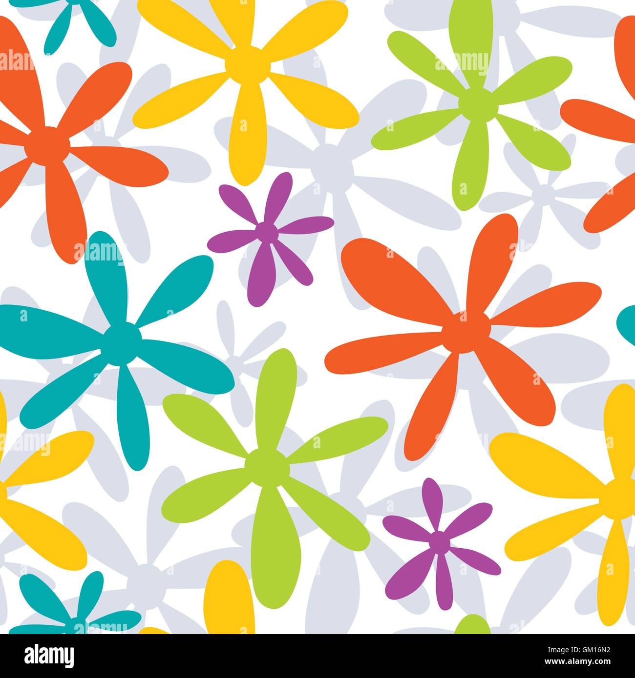 Modèle transparent avec des fleurs à la main abstrait Illustration de Vecteur