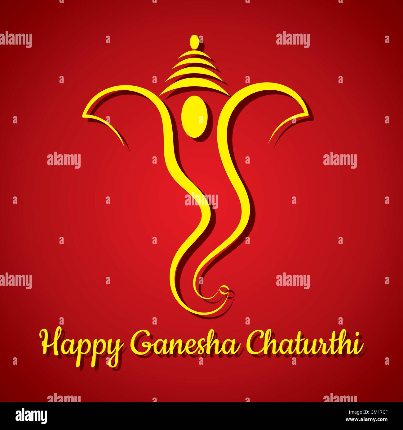 Creative Ganesh Chaturthi vecteur de fond de carte de vœux festival Illustration de Vecteur