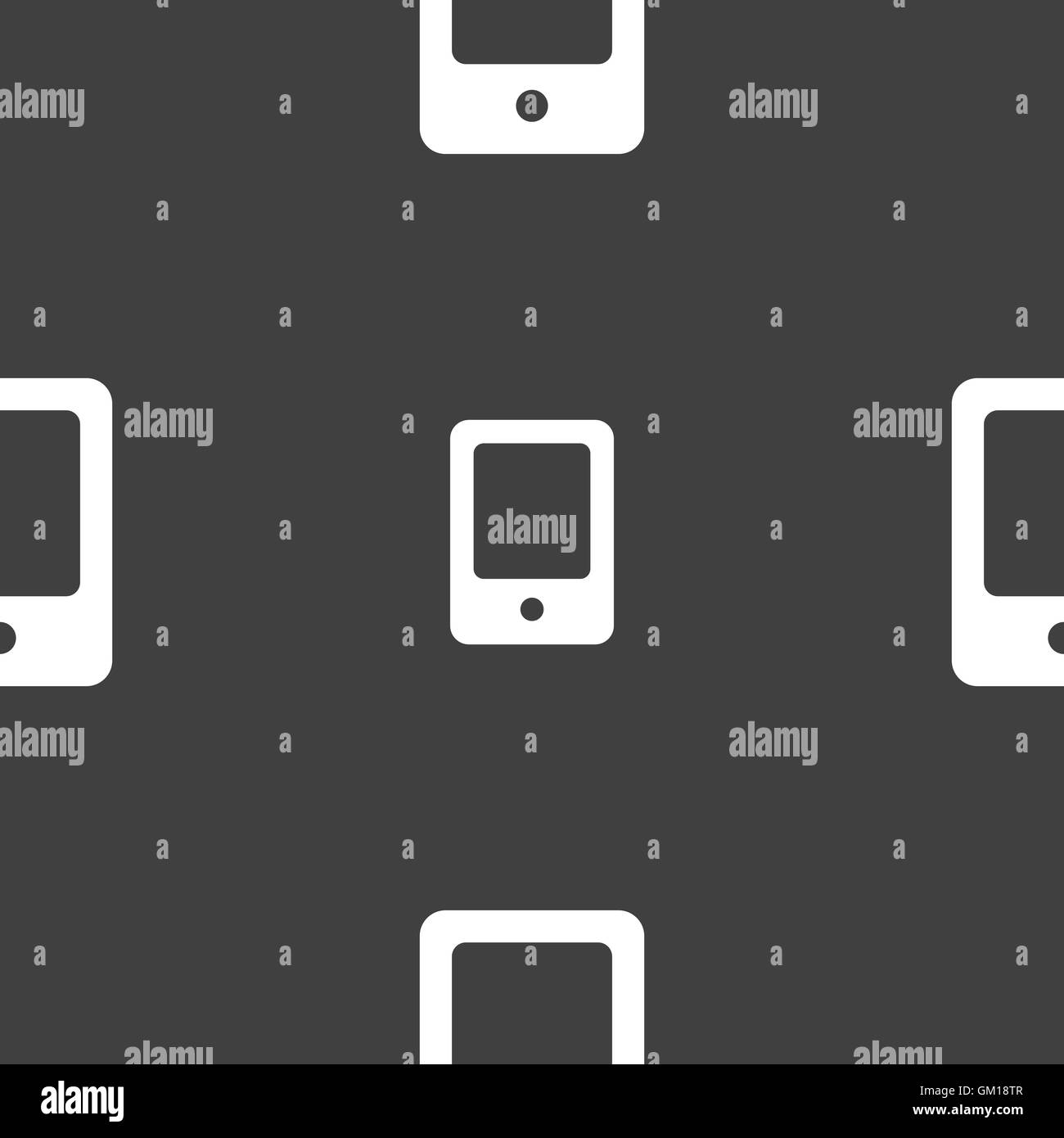 Icône tablette signe. Motif transparente sur un fond gris. Vector Illustration de Vecteur