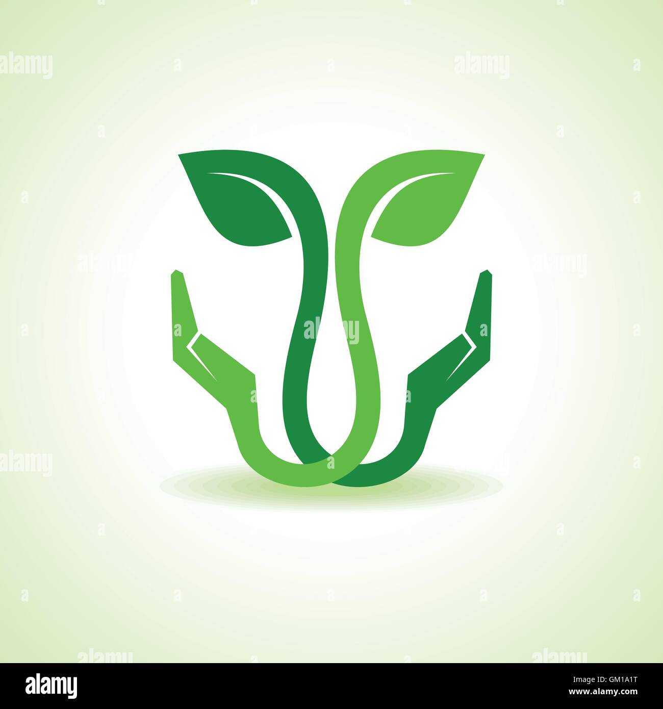 Sauver la nature concept avec leaf - vector illustration Illustration de Vecteur