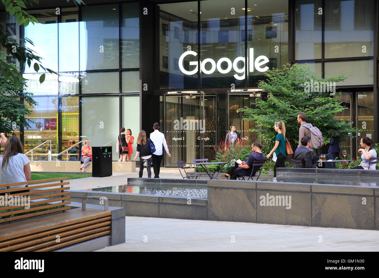 Le nouveau Google AC sur Pancras Square, dans la zone de régénération de Kings Cross, dans le nord de Londres, Angleterre, RU Banque D'Images