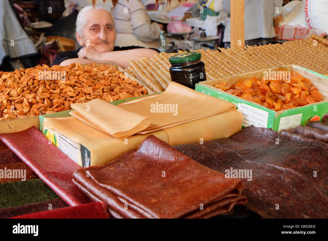 Prises sur le marché des fermiers à Kutaisi, Géorgie Banque D'Images