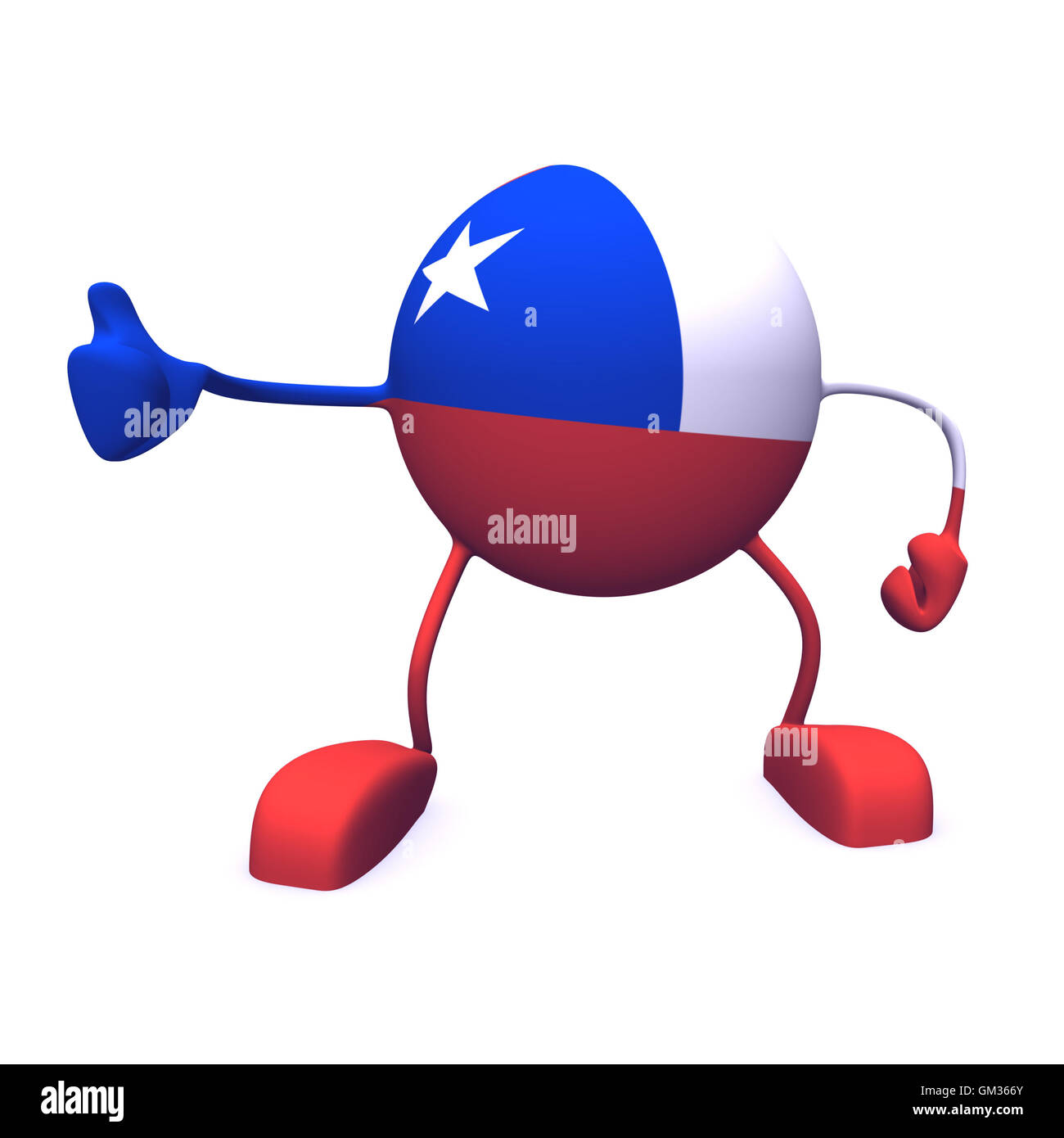 Oui et drapeau du Chili Banque D'Images