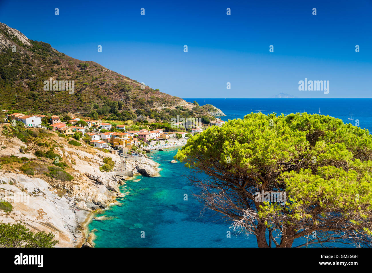 Cristal de l'eau de mer près de Pomonte, Ile d'Elbe Banque D'Images