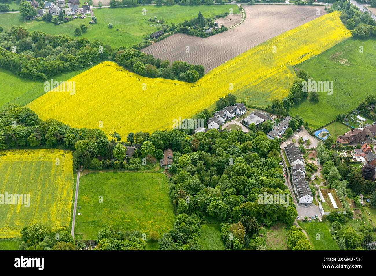 Vue aérienne, de la paix Village de la paix Village de l'action internationale, e.V., de Ravenhorst, Sterkrade-Nord, vue aérienne d'Oberhausen Banque D'Images