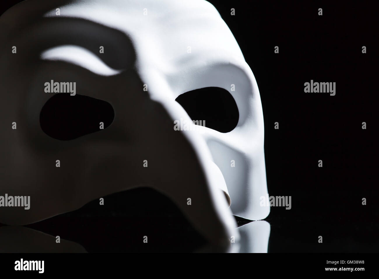 masque blanc Banque D'Images