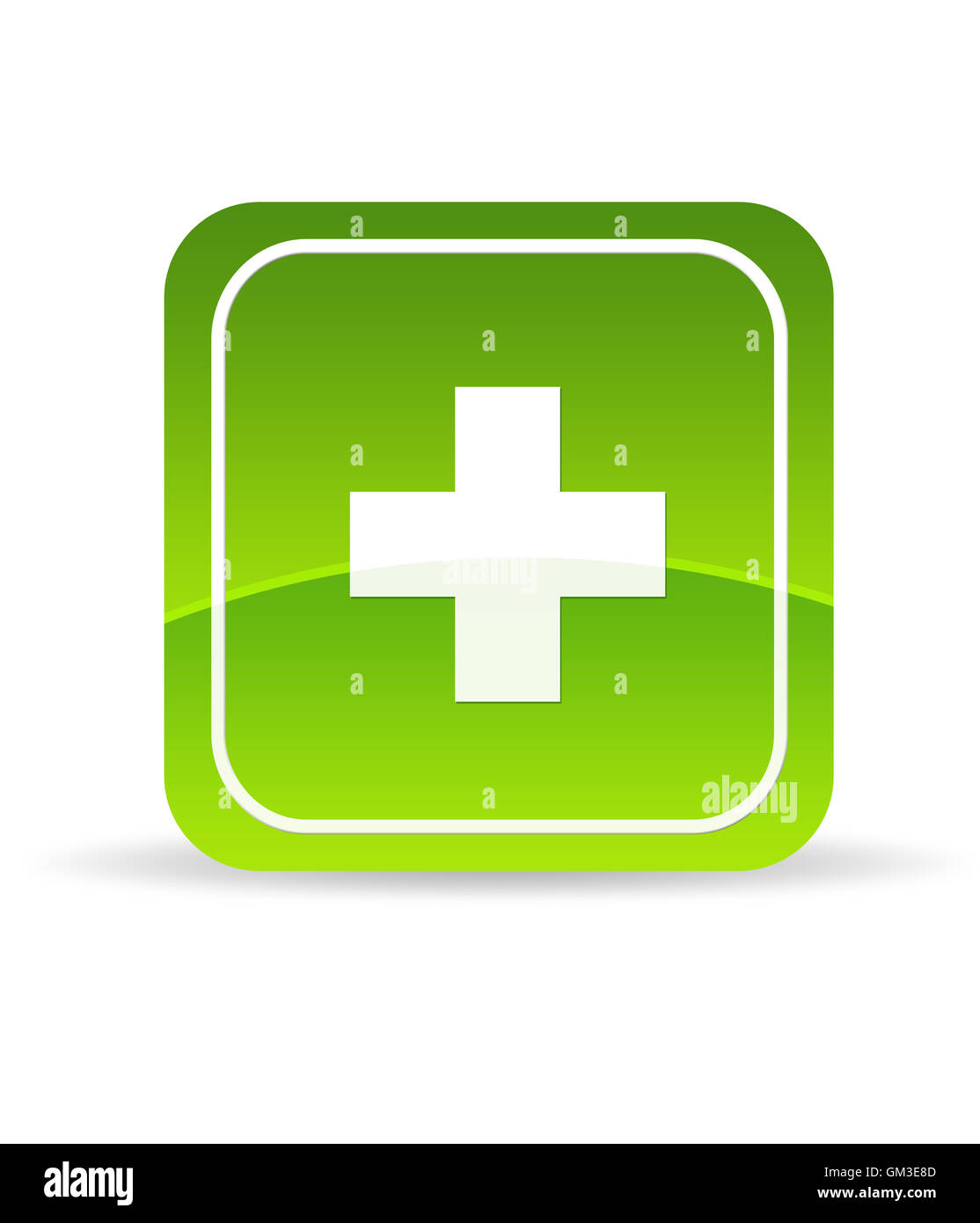 Vert Plus d’icône Banque D'Images