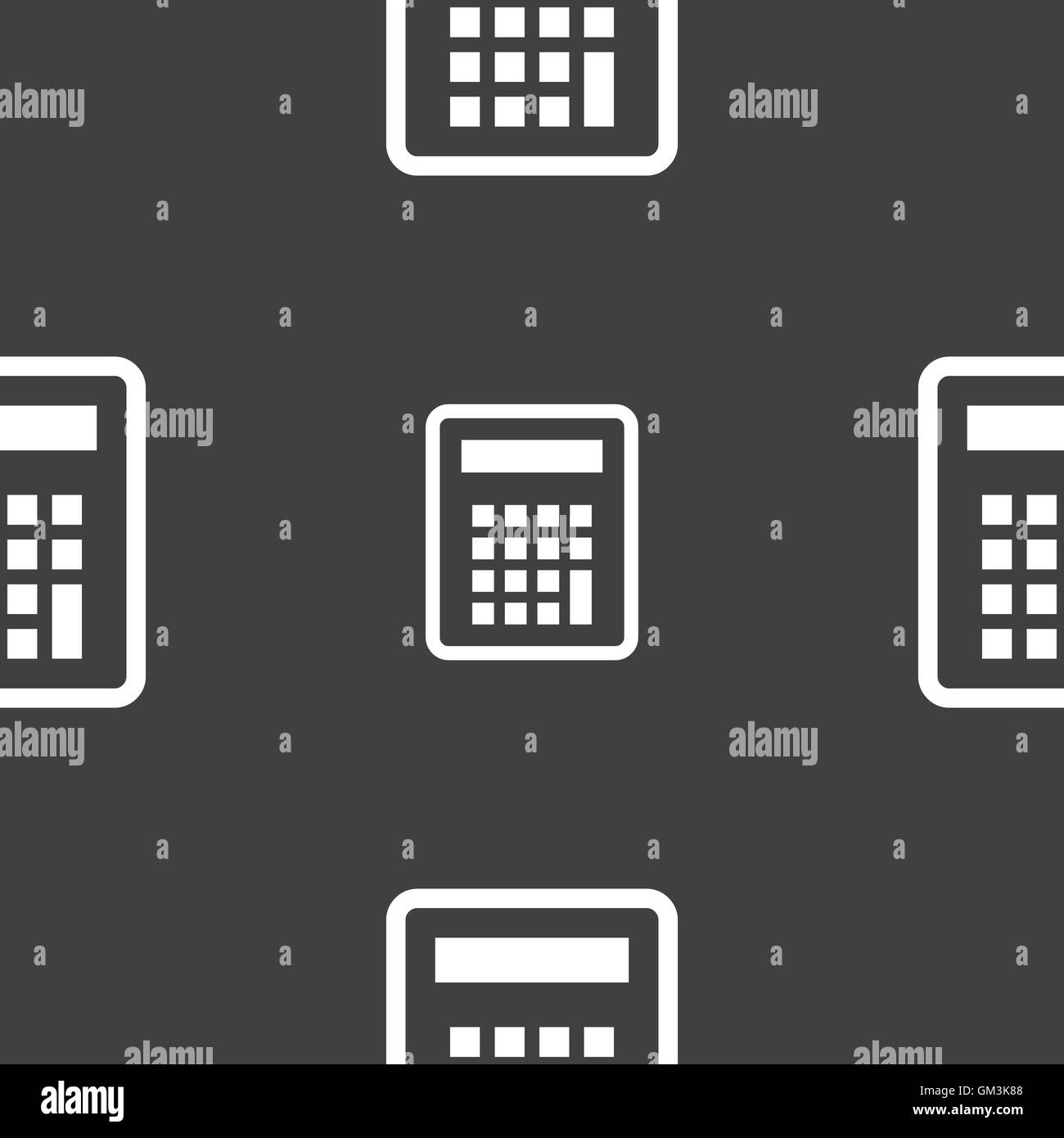 L'icône Calculatrice signe. Motif transparente sur un fond gris. Vector Illustration de Vecteur