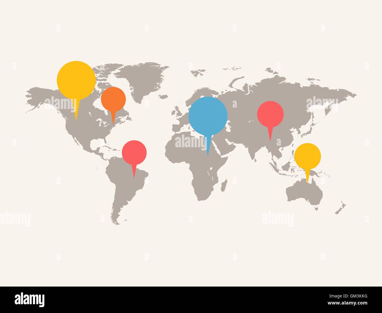 Carte du monde avec l'infographie éléments. Illustration de Vecteur