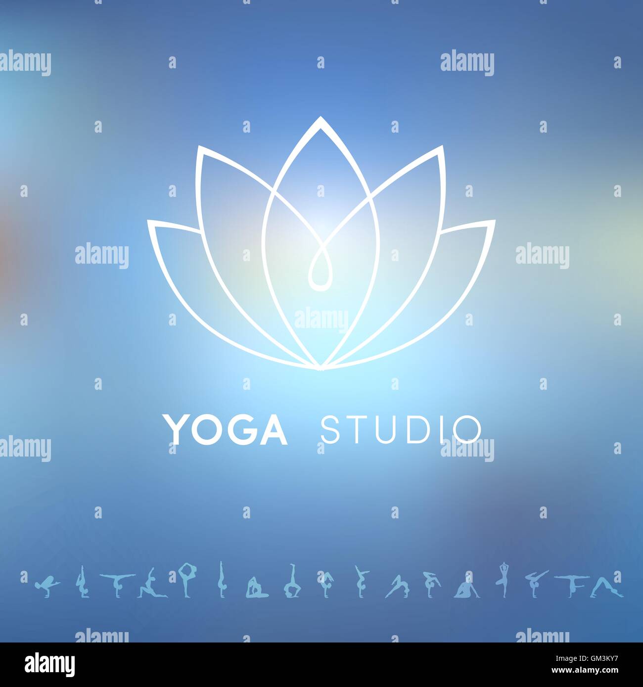 Logo pour un studio de yoga Illustration de Vecteur