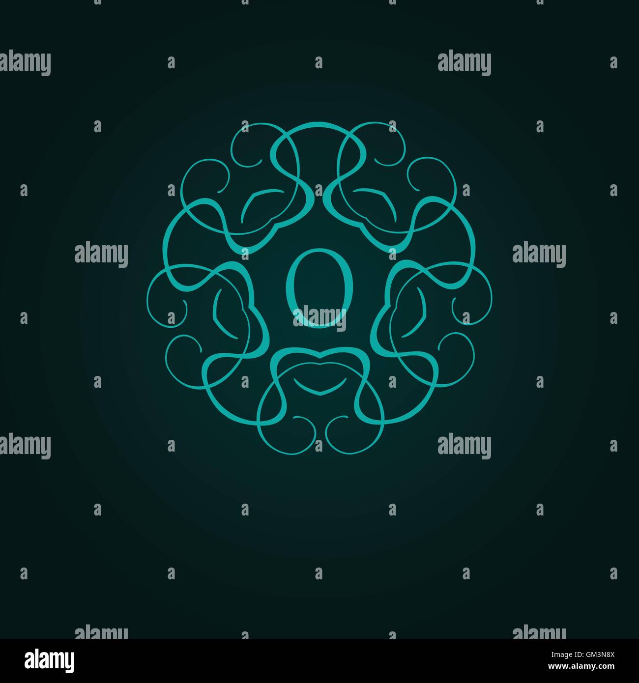 Vintage style design monogram. Illustration de Vecteur