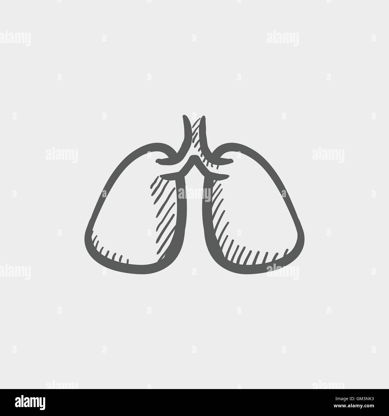 L'icône esquisse poumons Illustration de Vecteur