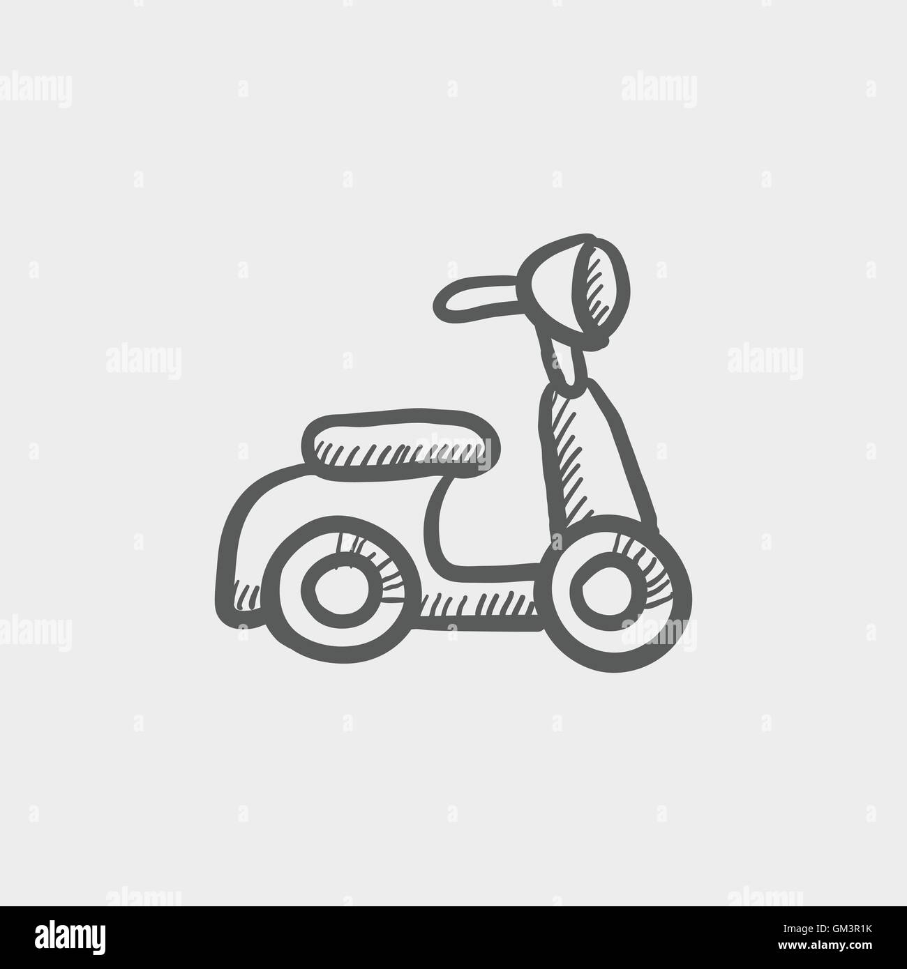 Icône croquis scooter Illustration de Vecteur